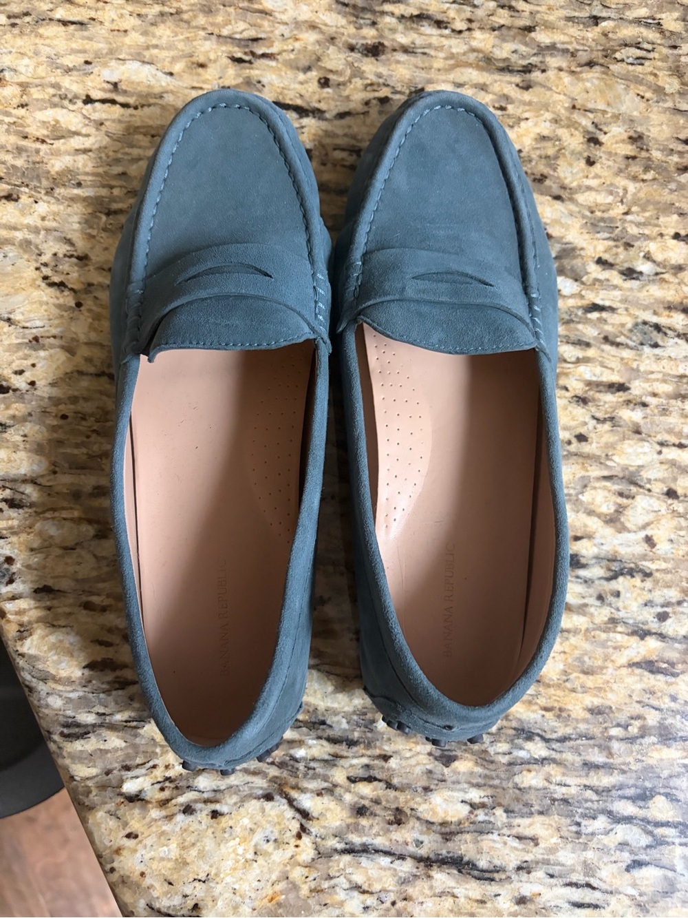 Size 10 Slate Gray/Blue Suede Loafers